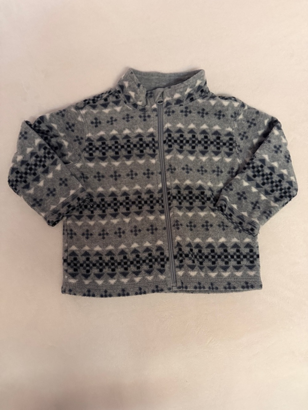 Toughskins Gray and White Kids Fleece Jacket